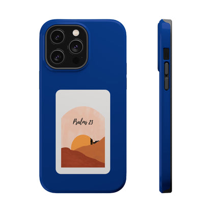 Dual-Layer Phone Case Inspired by Psalm 23 - #Darkblue