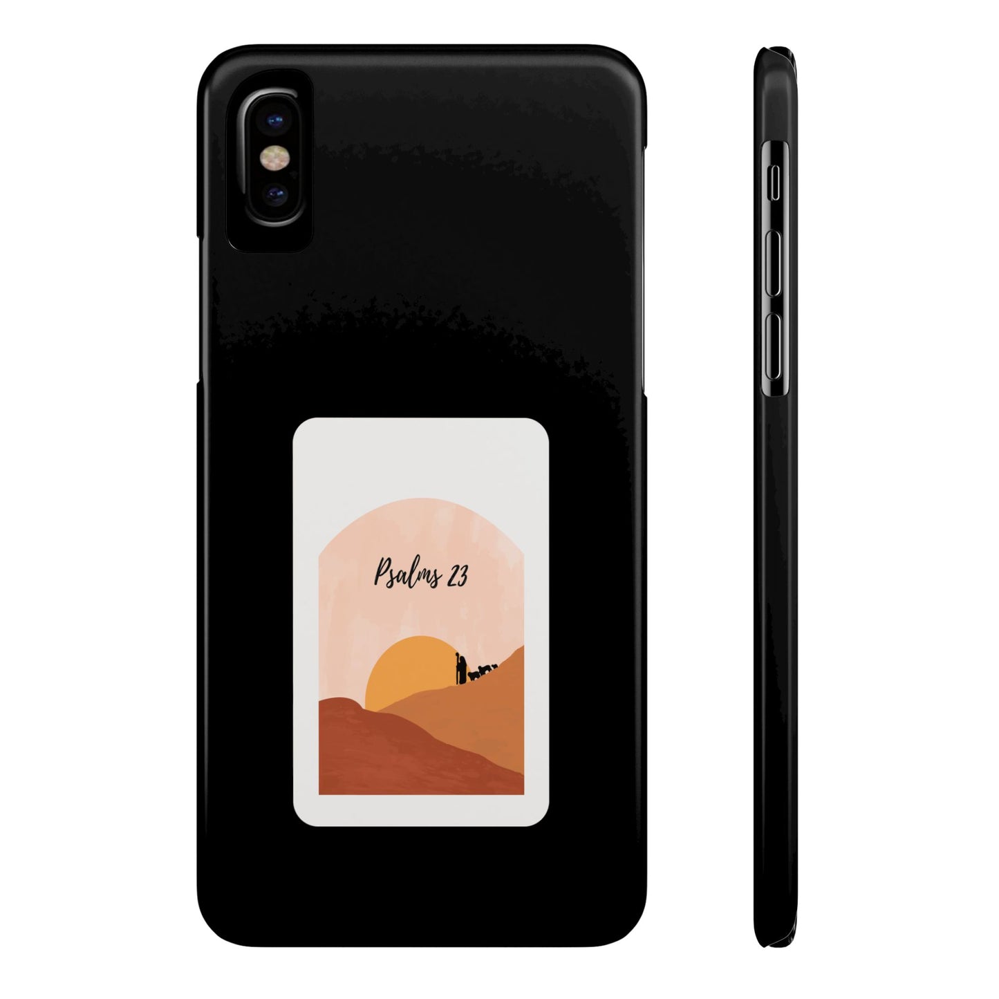 Dual-Layer Phone Case Inspired by Psalm 23 - #Black