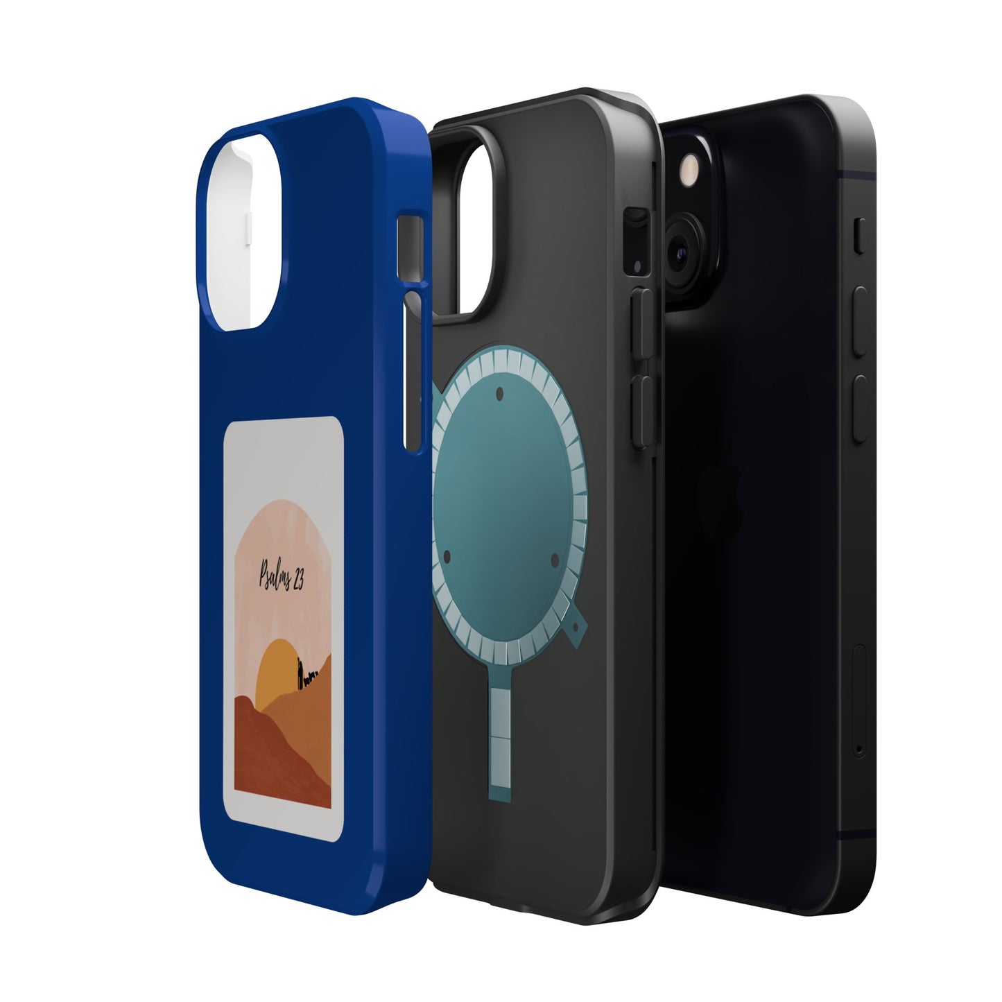 Dual-Layer Phone Case Inspired by Psalm 23 - #Darkblue