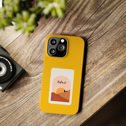 Dual-Layer Phone Case Inspired by Psalm 23 - #yellow