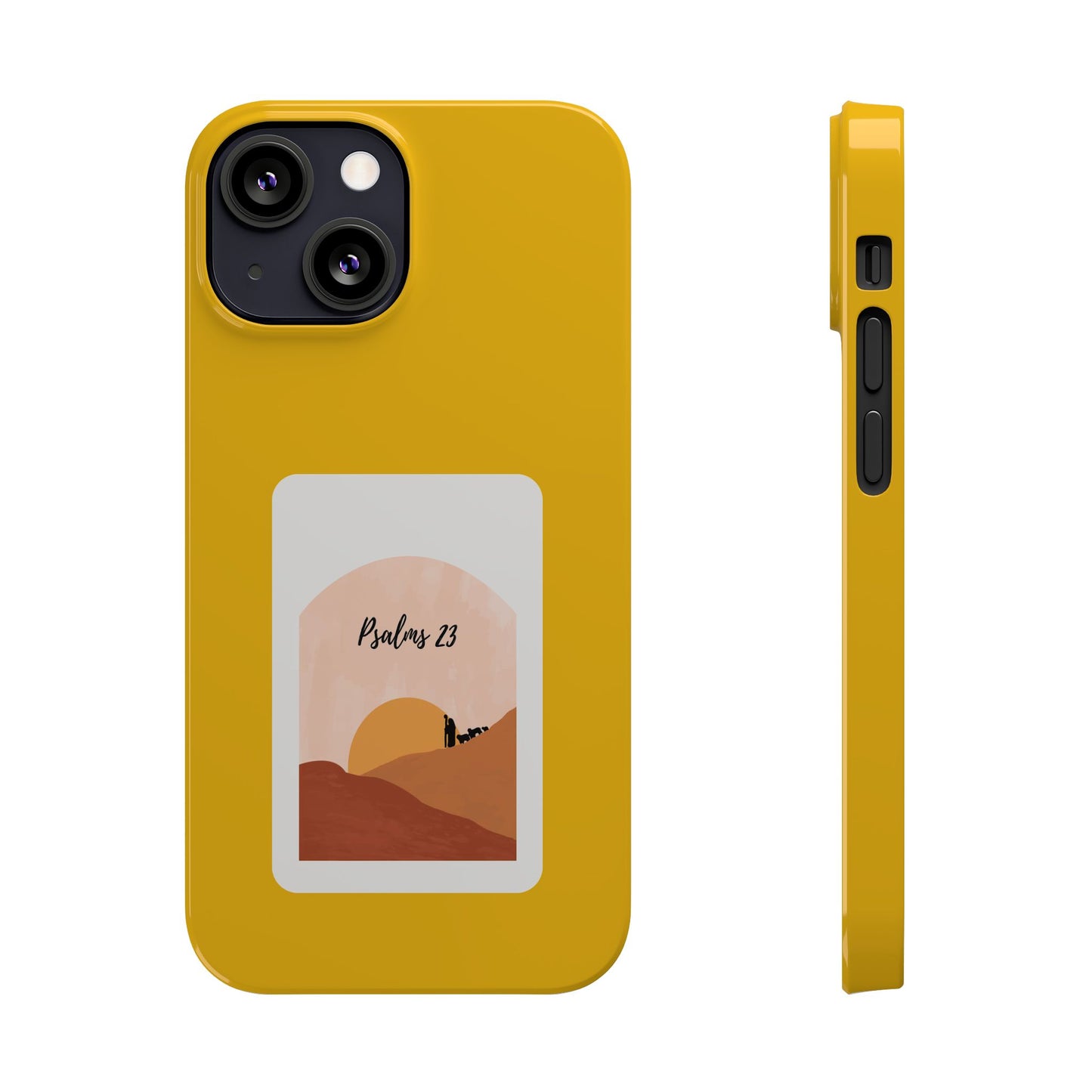 Dual-Layer Phone Case Inspired by Psalm 23 - #yellow