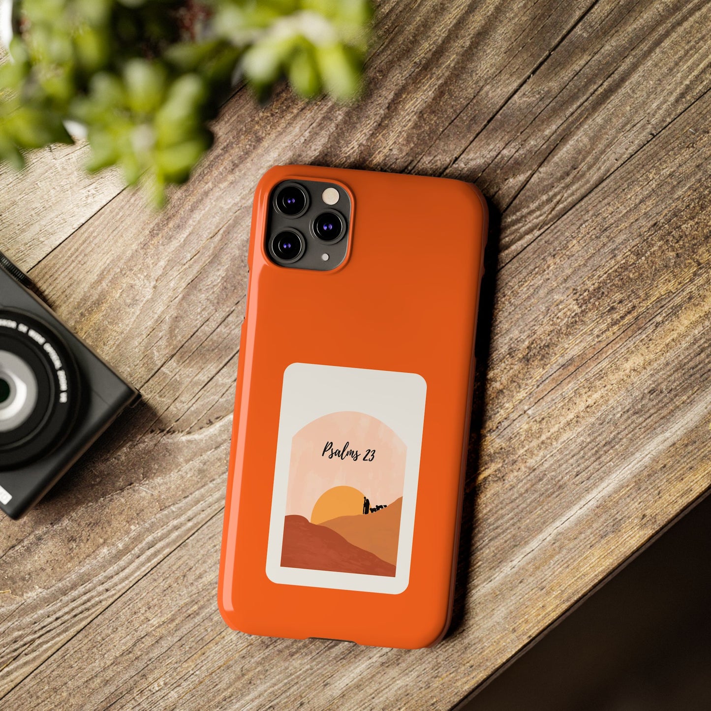 Dual-Layer Phone Case Inspired by Psalm 23 - #Orange