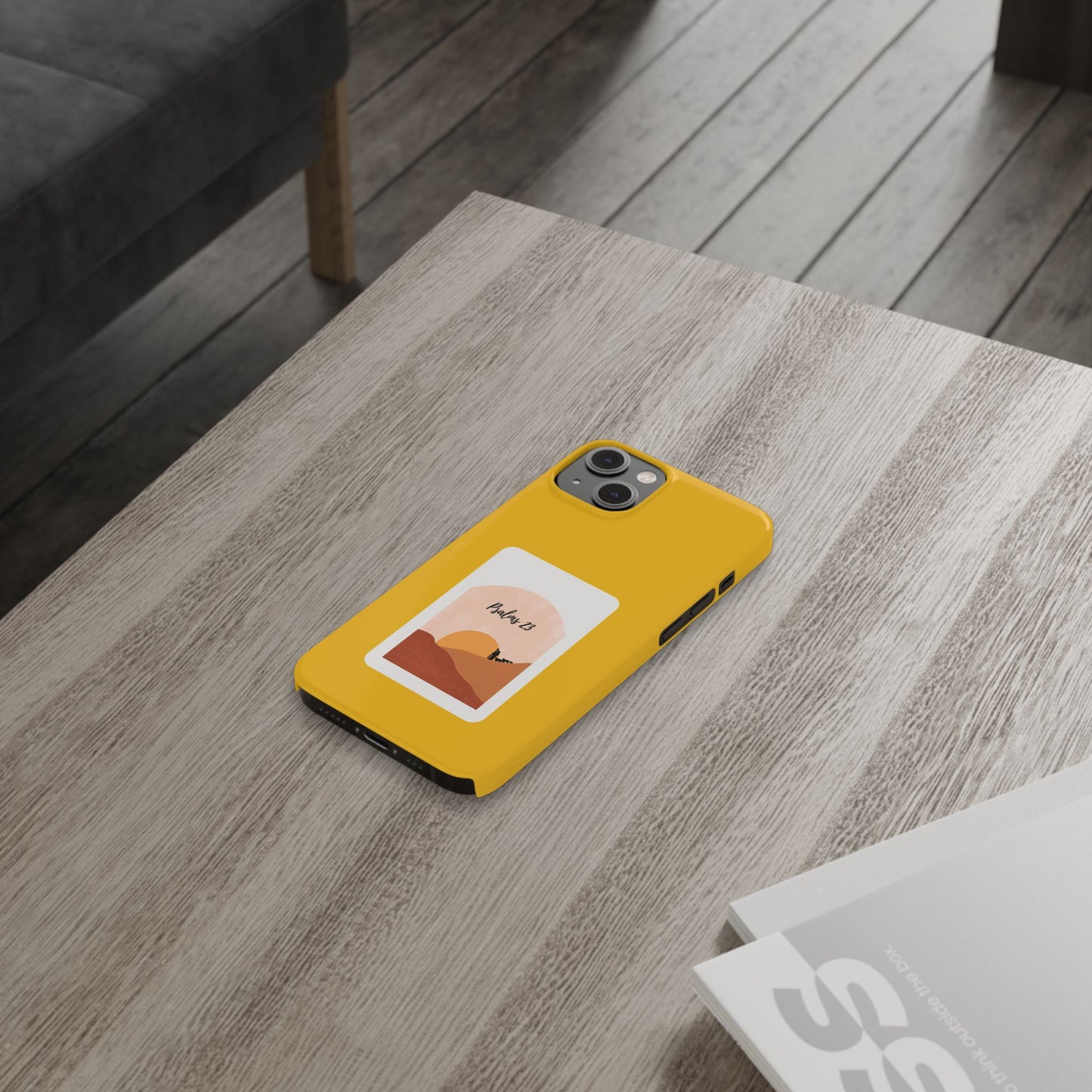 Dual-Layer Phone Case Inspired by Psalm 23 - #yellow