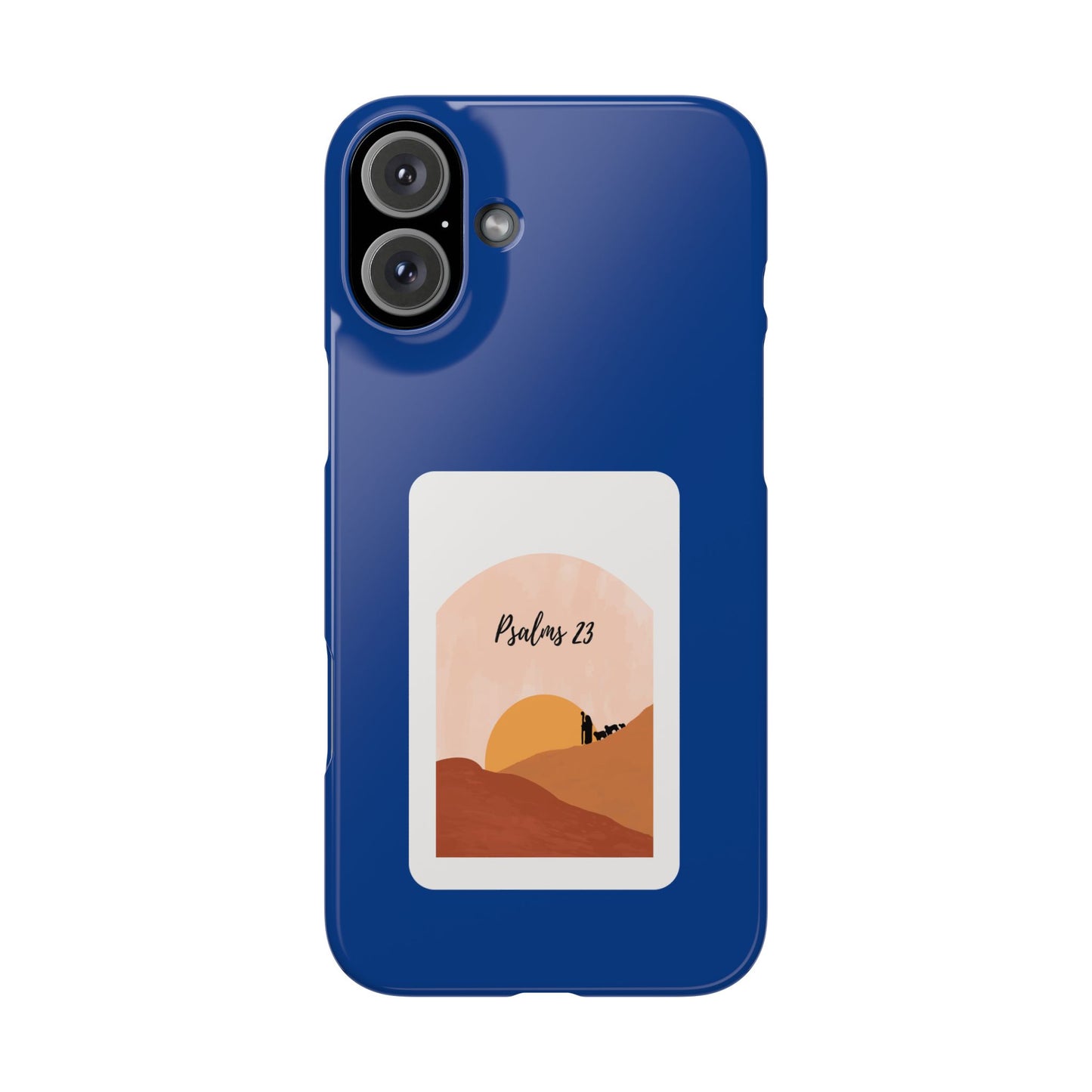 Dual-Layer Phone Case Inspired by Psalm 23 - #Darkblue