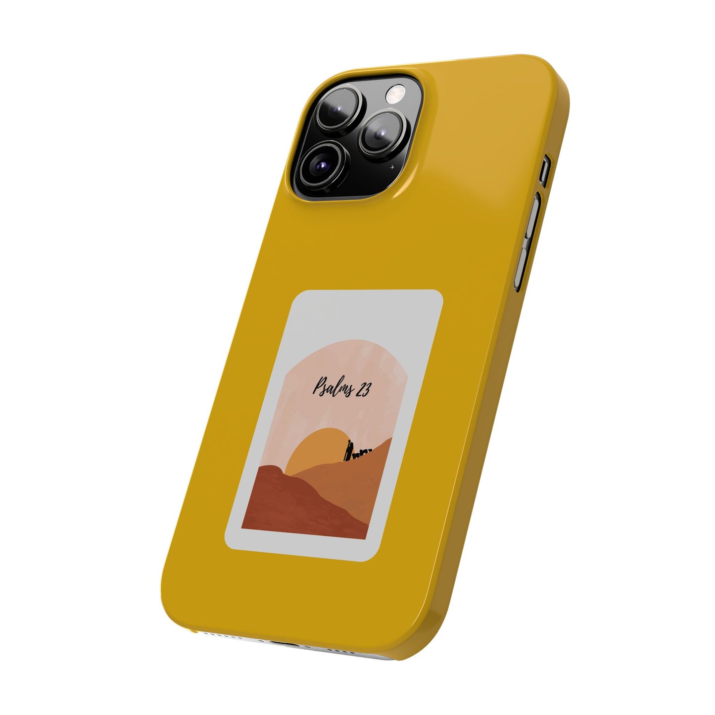 Dual-Layer Phone Case Inspired by Psalm 23 - #yellow