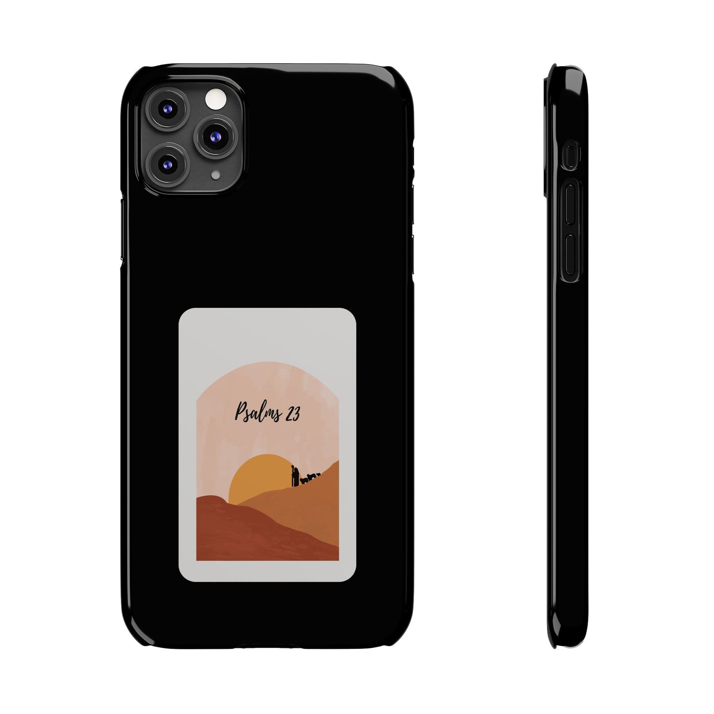 Dual-Layer Phone Case Inspired by Psalm 23 - #Black