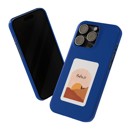 Dual-Layer Phone Case Inspired by Psalm 23 - #Darkblue