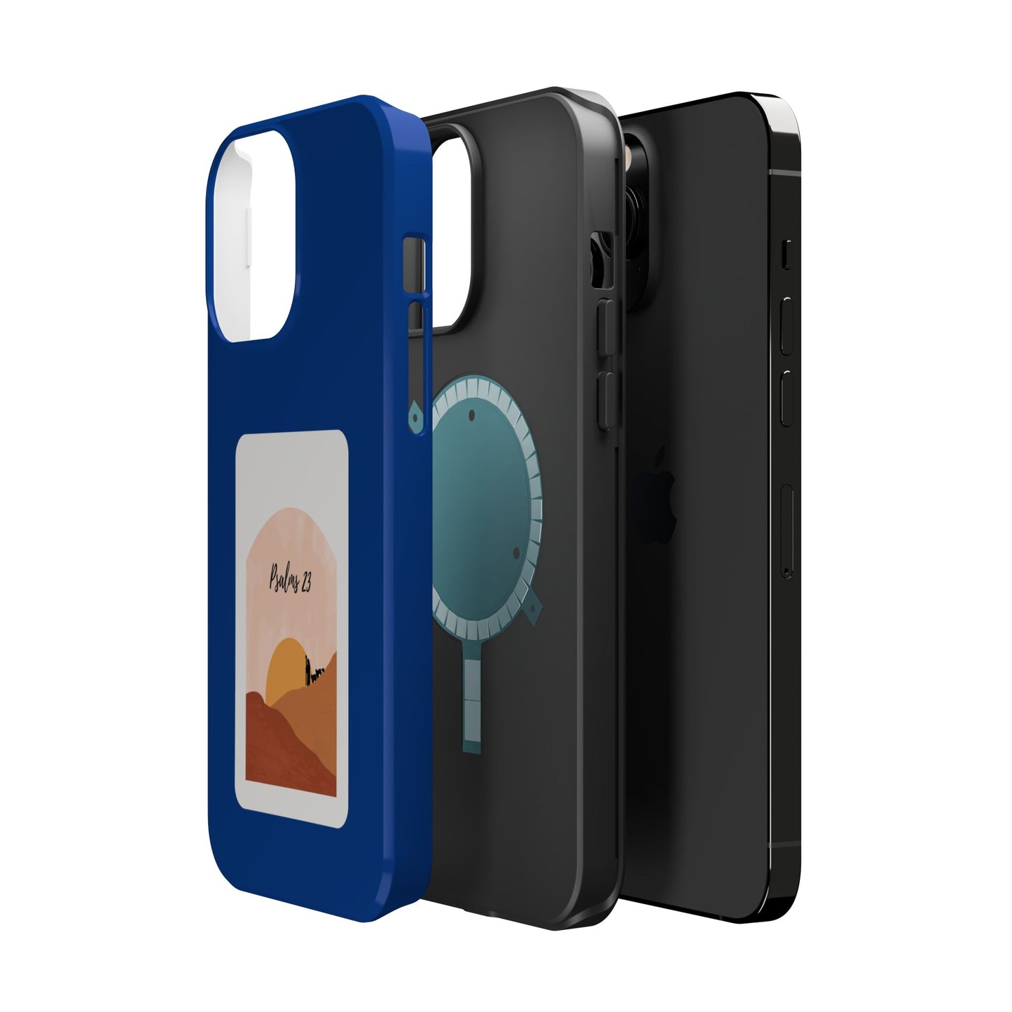 Dual-Layer Phone Case Inspired by Psalm 23 - #Darkblue