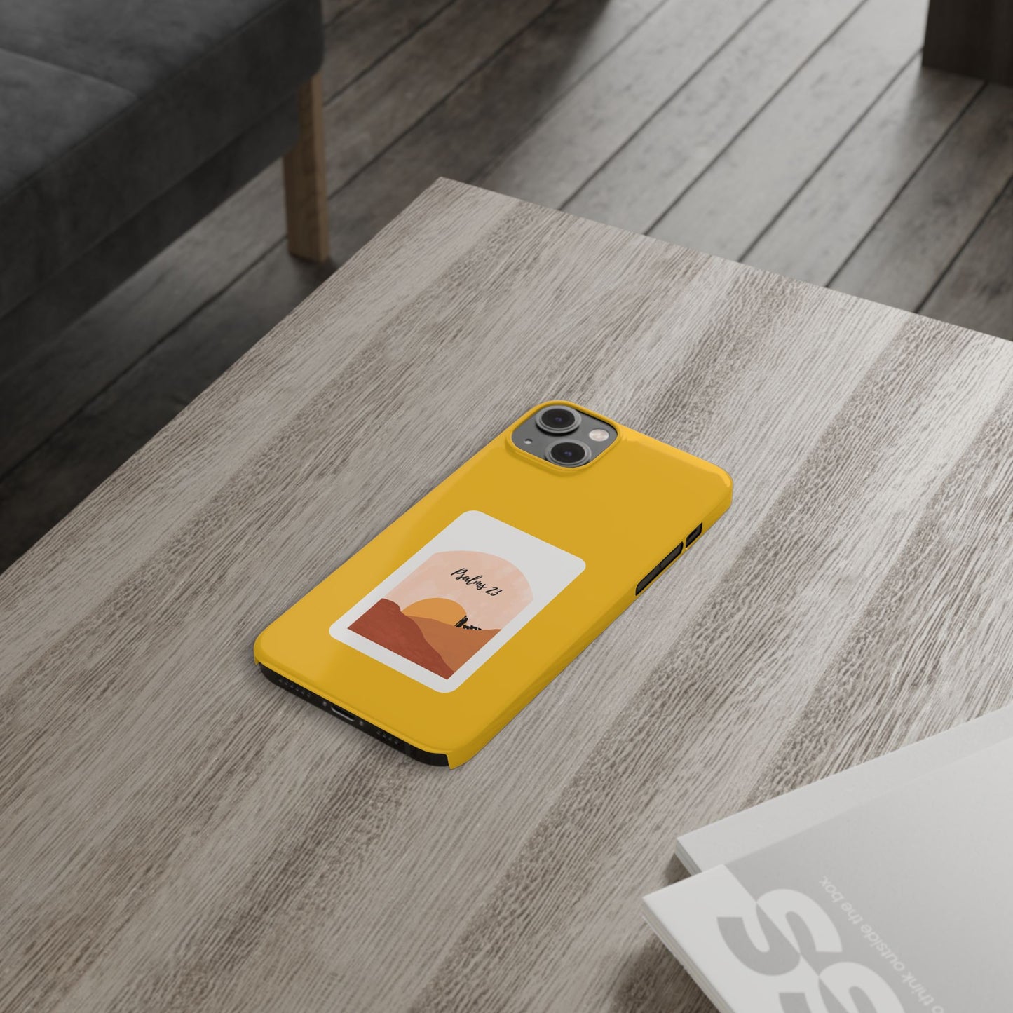 Dual-Layer Phone Case Inspired by Psalm 23 - #yellow