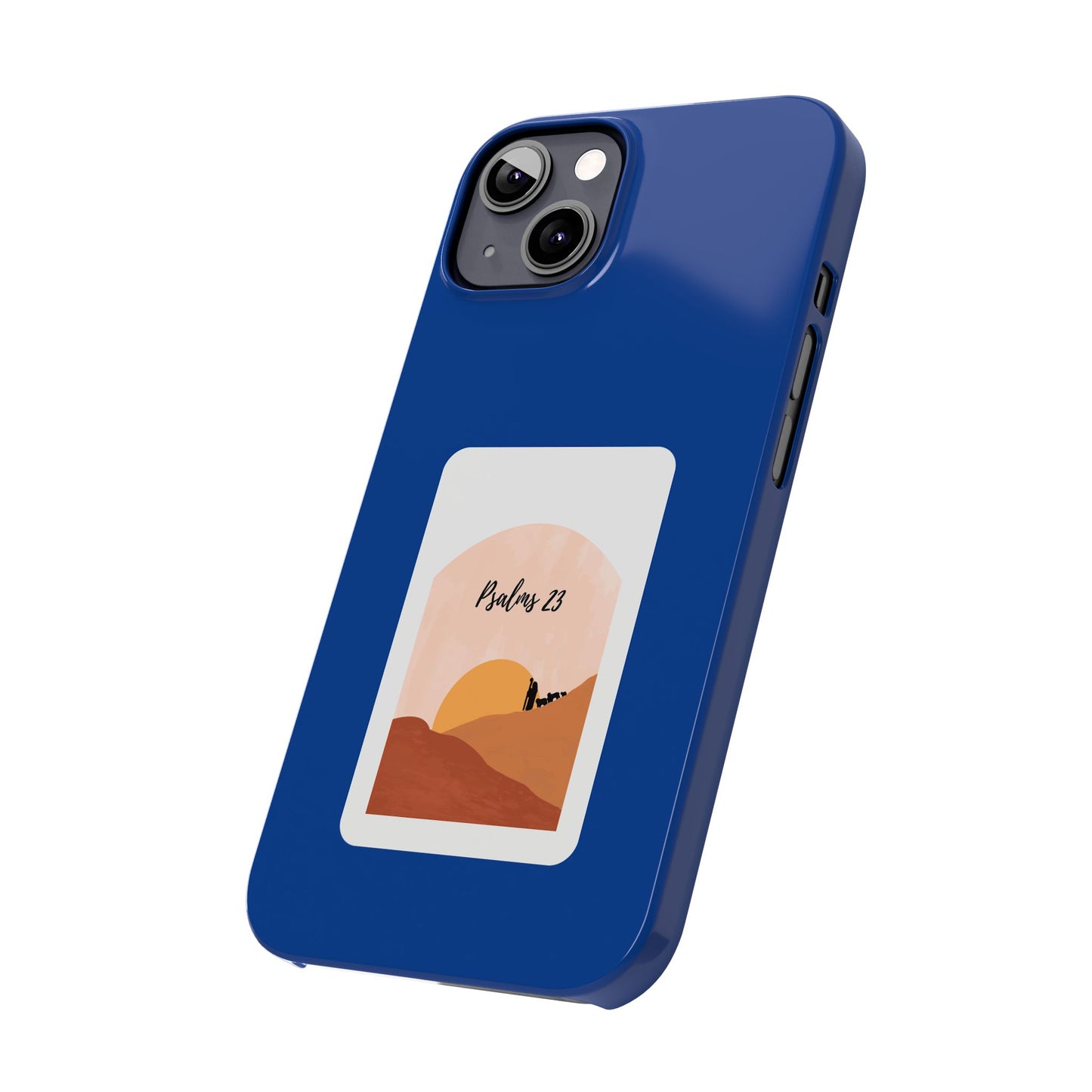 Dual-Layer Phone Case Inspired by Psalm 23 - #Darkblue