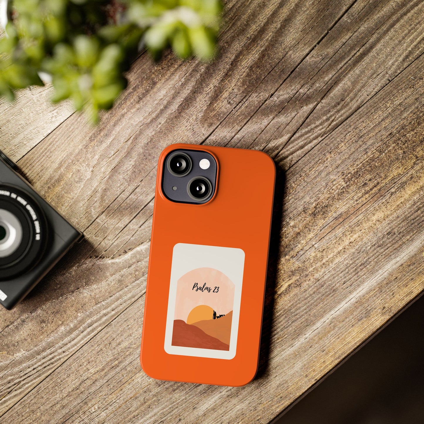 Dual-Layer Phone Case Inspired by Psalm 23 - #Orange