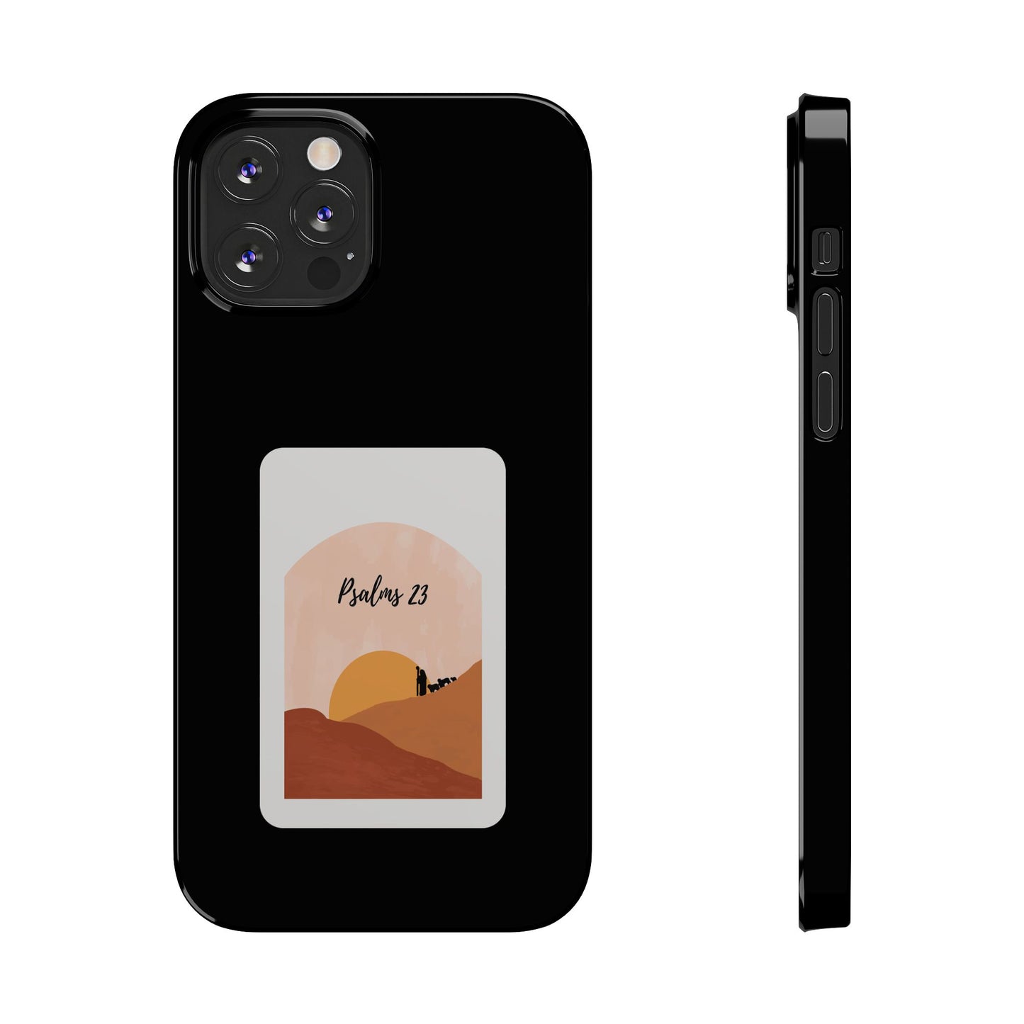 Dual-Layer Phone Case Inspired by Psalm 23 - #Black