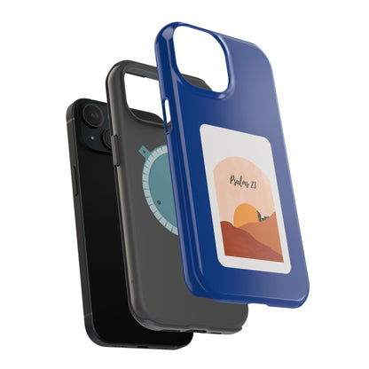 Dual-Layer Phone Case Inspired by Psalm 23 - #Darkblue