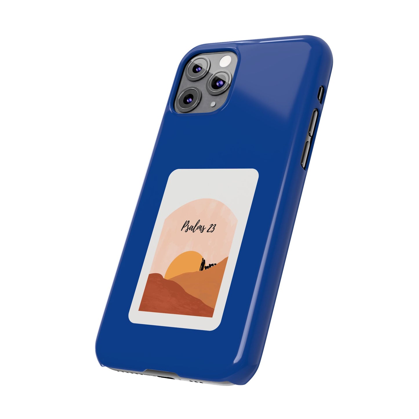 Dual-Layer Phone Case Inspired by Psalm 23 - #Darkblue