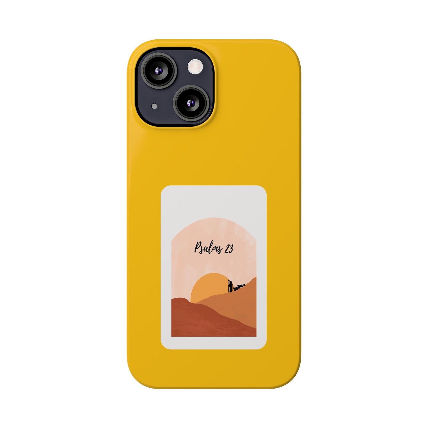 Dual-Layer Phone Case Inspired by Psalm 23 - #yellow