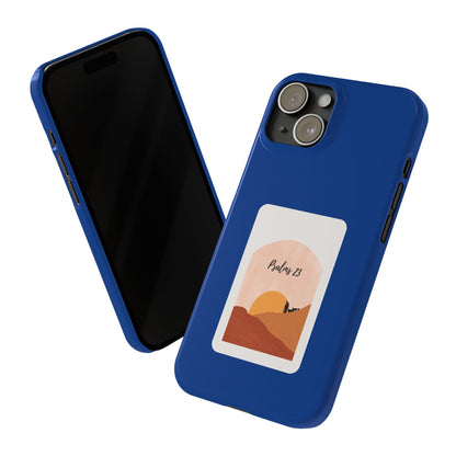 Dual-Layer Phone Case Inspired by Psalm 23 - #Darkblue