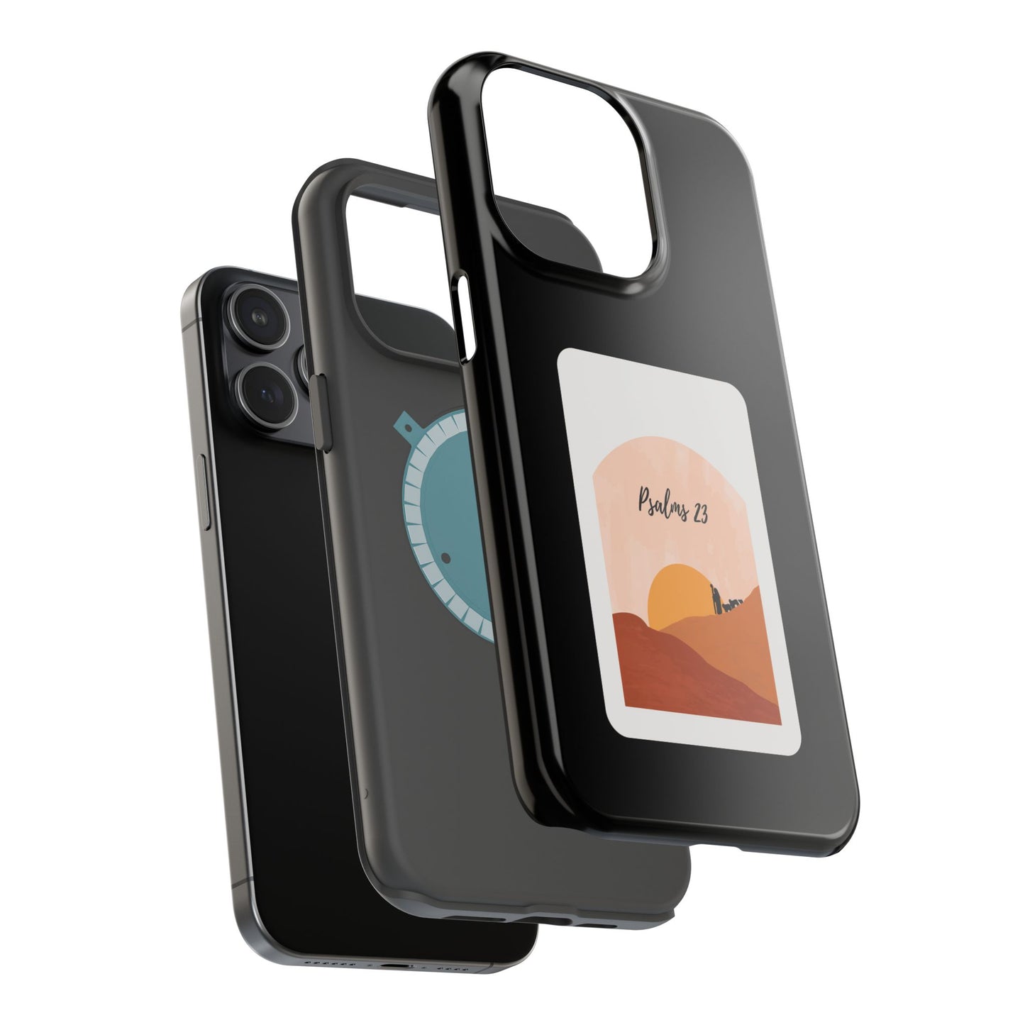 Dual-Layer Phone Case Inspired by Psalm 23 - #Black