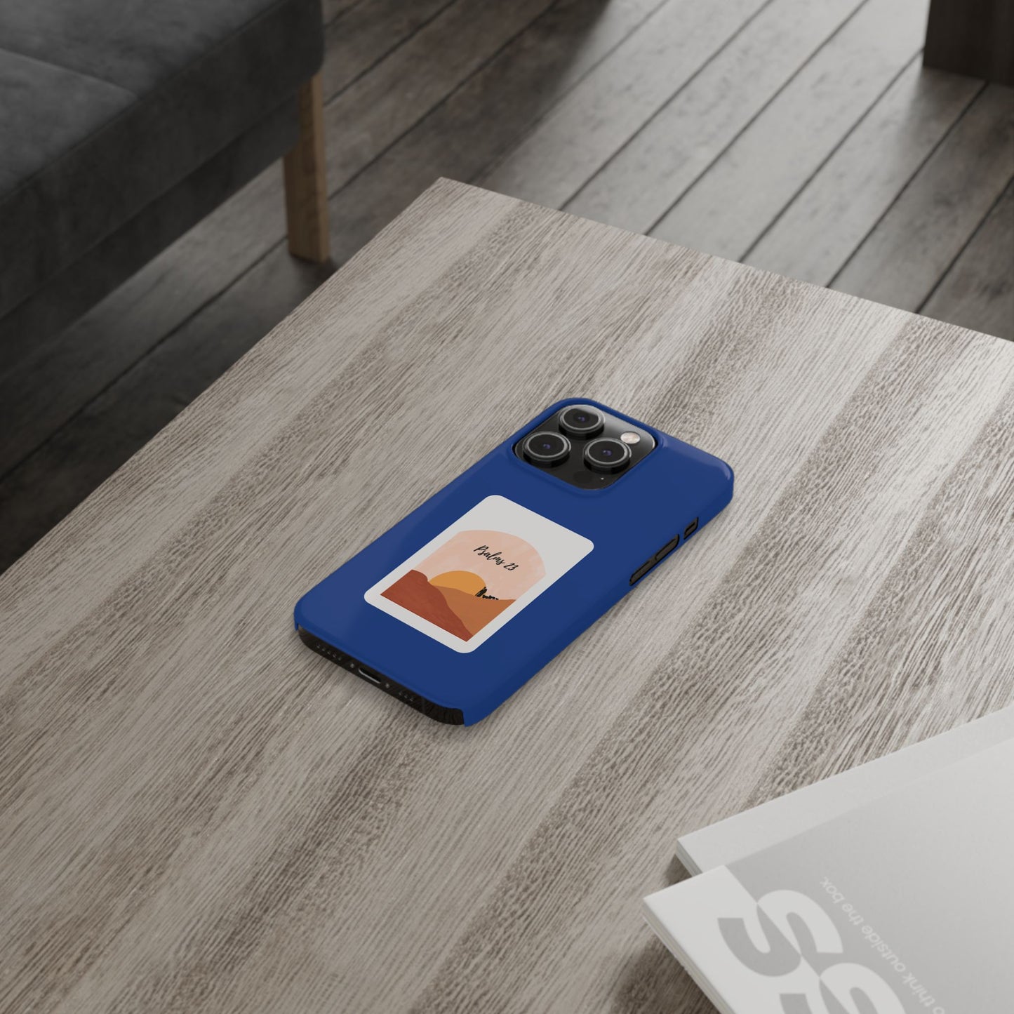 Dual-Layer Phone Case Inspired by Psalm 23 - #Darkblue