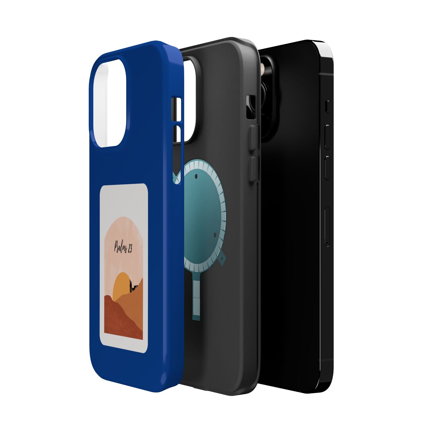 Dual-Layer Phone Case Inspired by Psalm 23 - #Darkblue