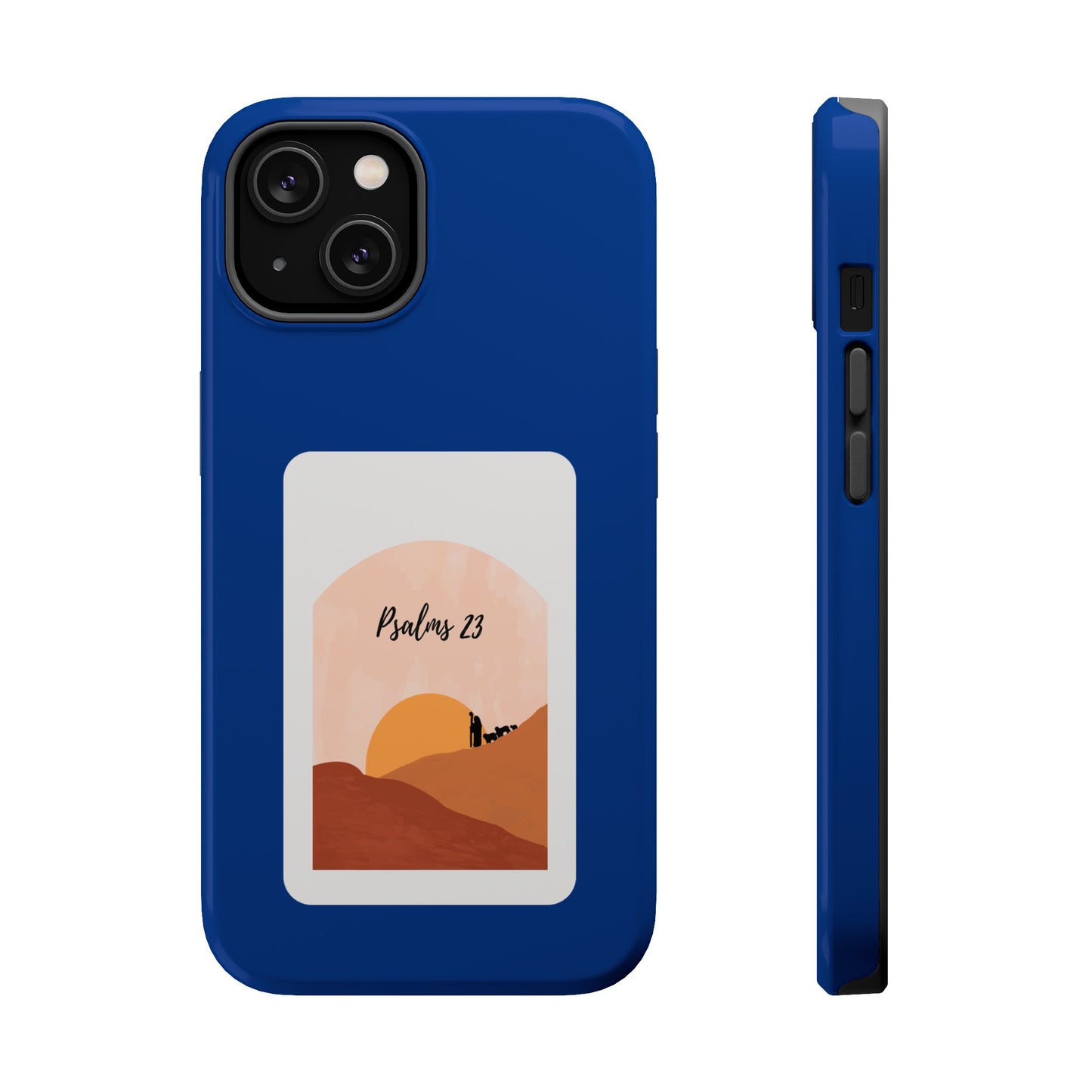 Dual-Layer Phone Case Inspired by Psalm 23 - #Darkblue