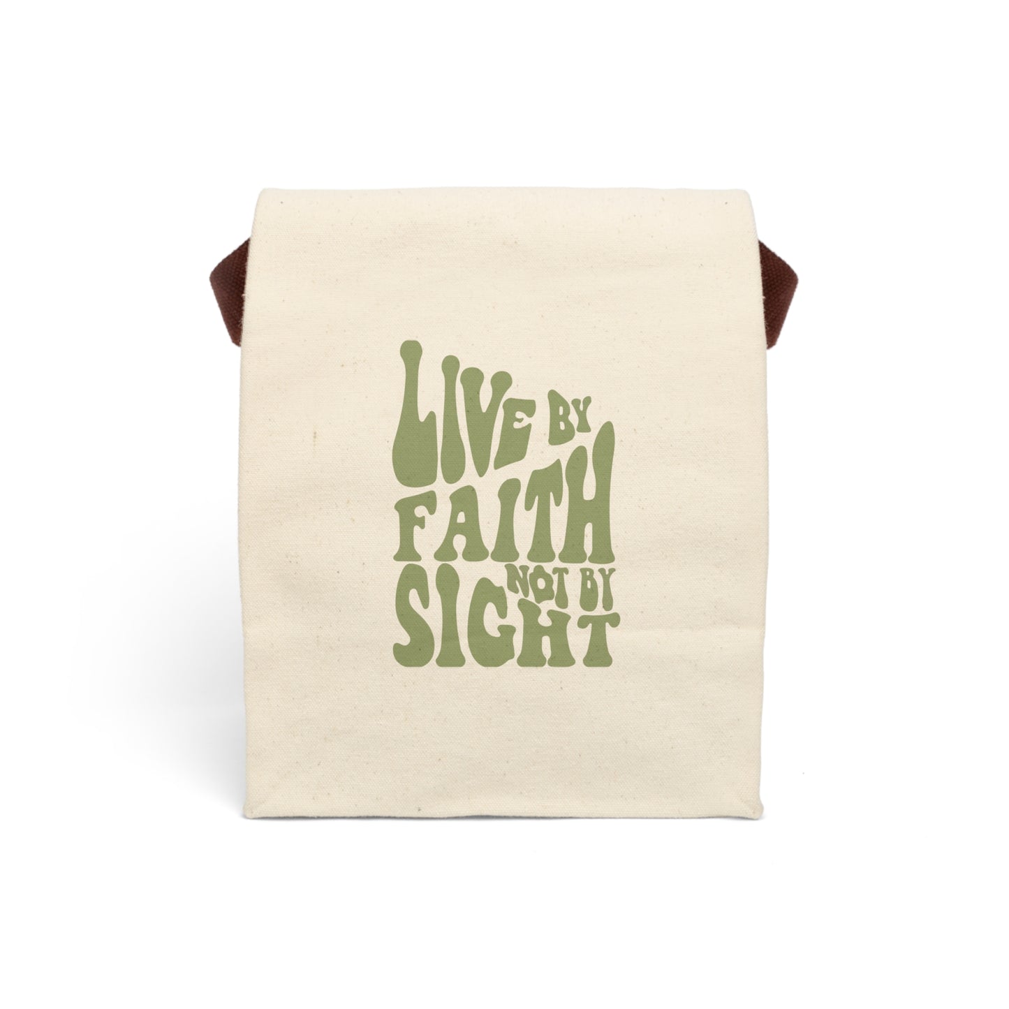 Live By Faith - Stylish Cotton Lunch Bag with Strap