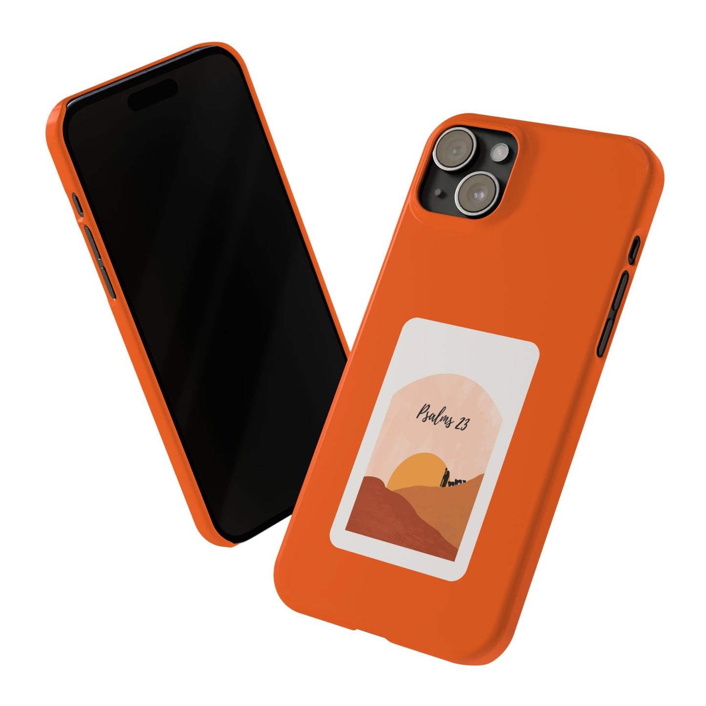 Dual-Layer Phone Case Inspired by Psalm 23 - #Orange