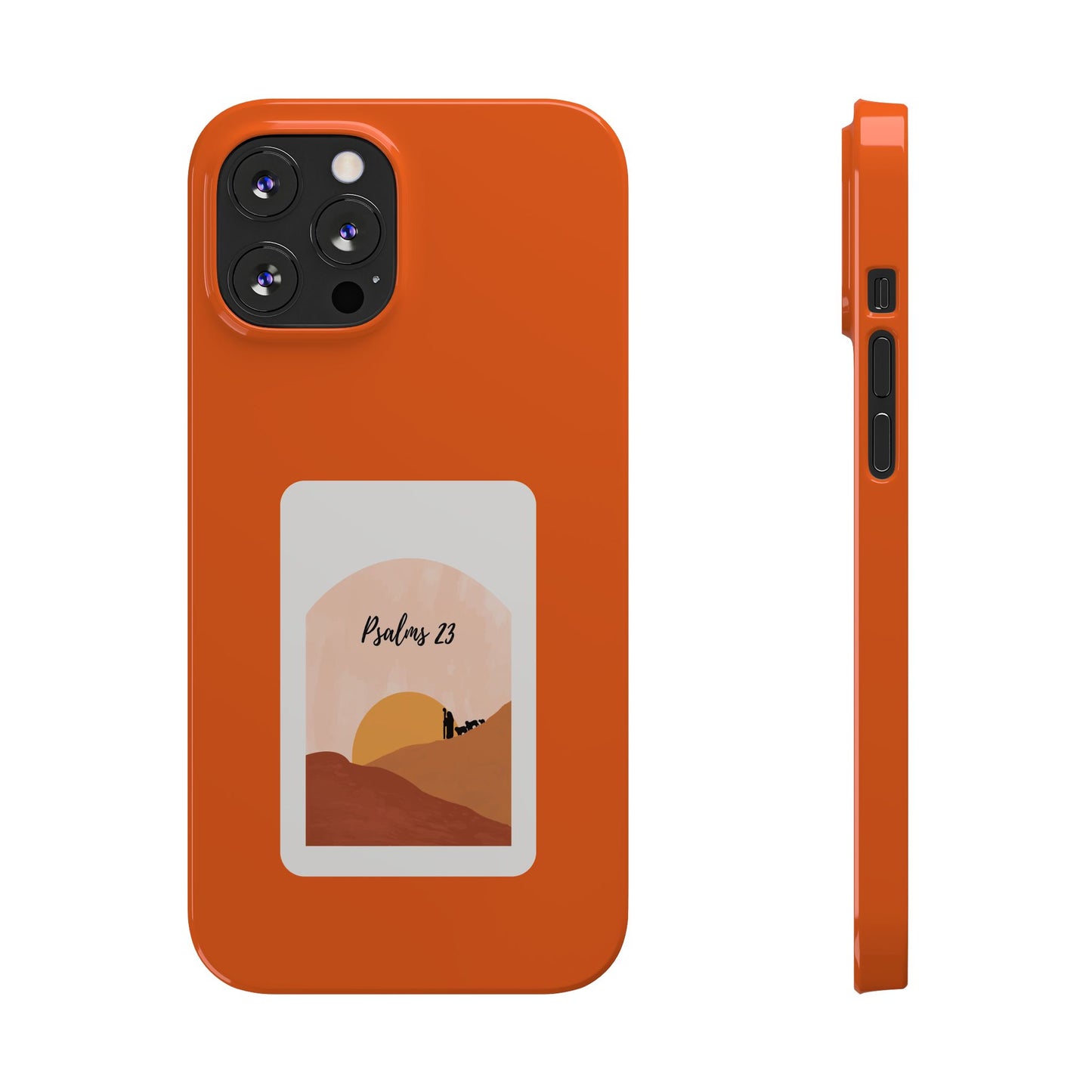 Dual-Layer Phone Case Inspired by Psalm 23 - #Orange