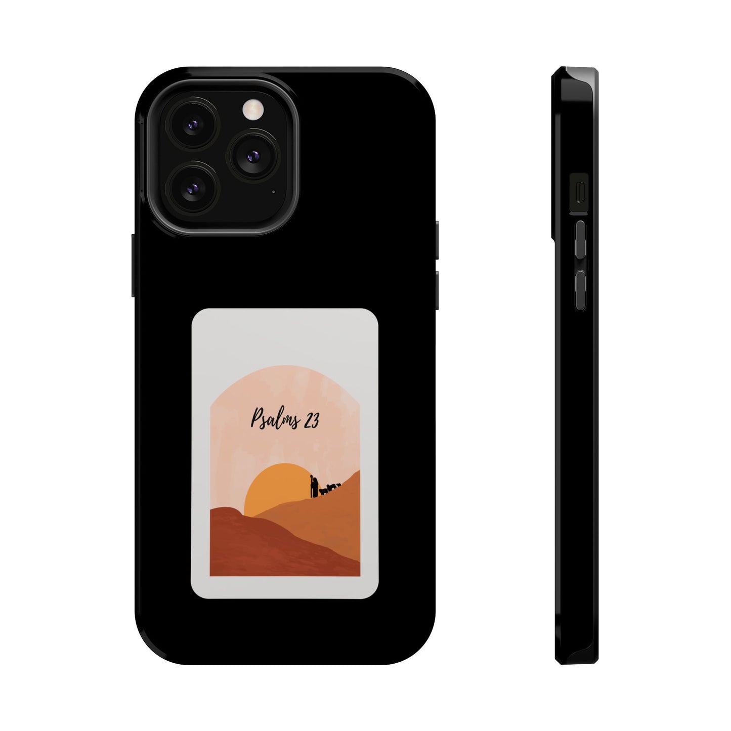 Dual-Layer Phone Case Inspired by Psalm 23 - #Black