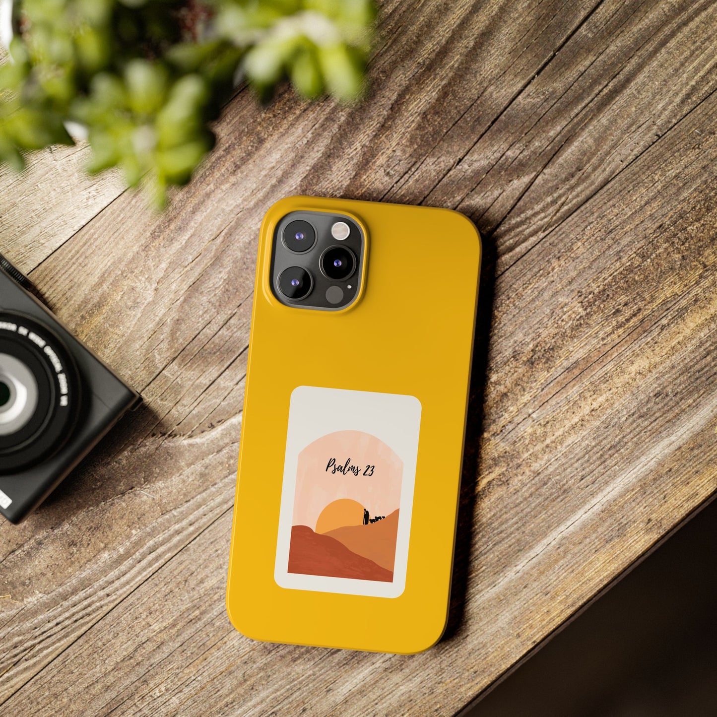 Dual-Layer Phone Case Inspired by Psalm 23 - #yellow