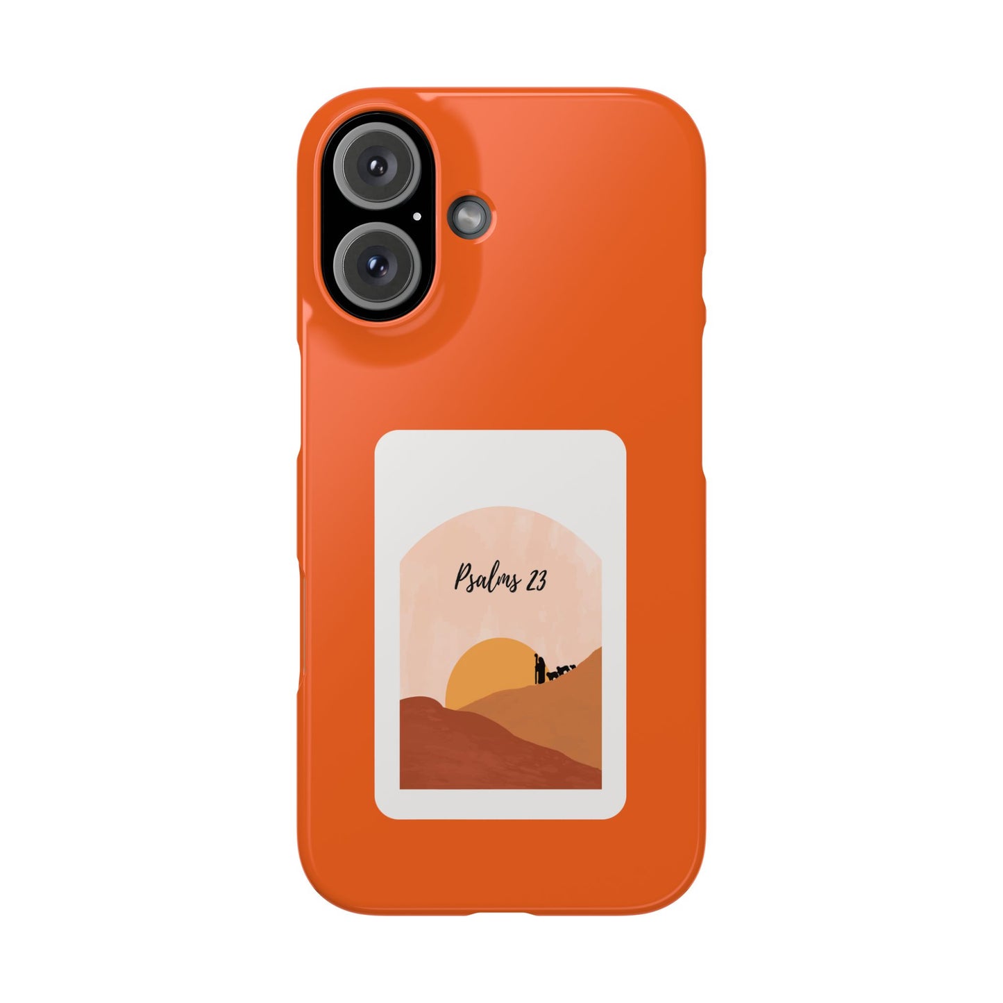 Dual-Layer Phone Case Inspired by Psalm 23 - #Orange