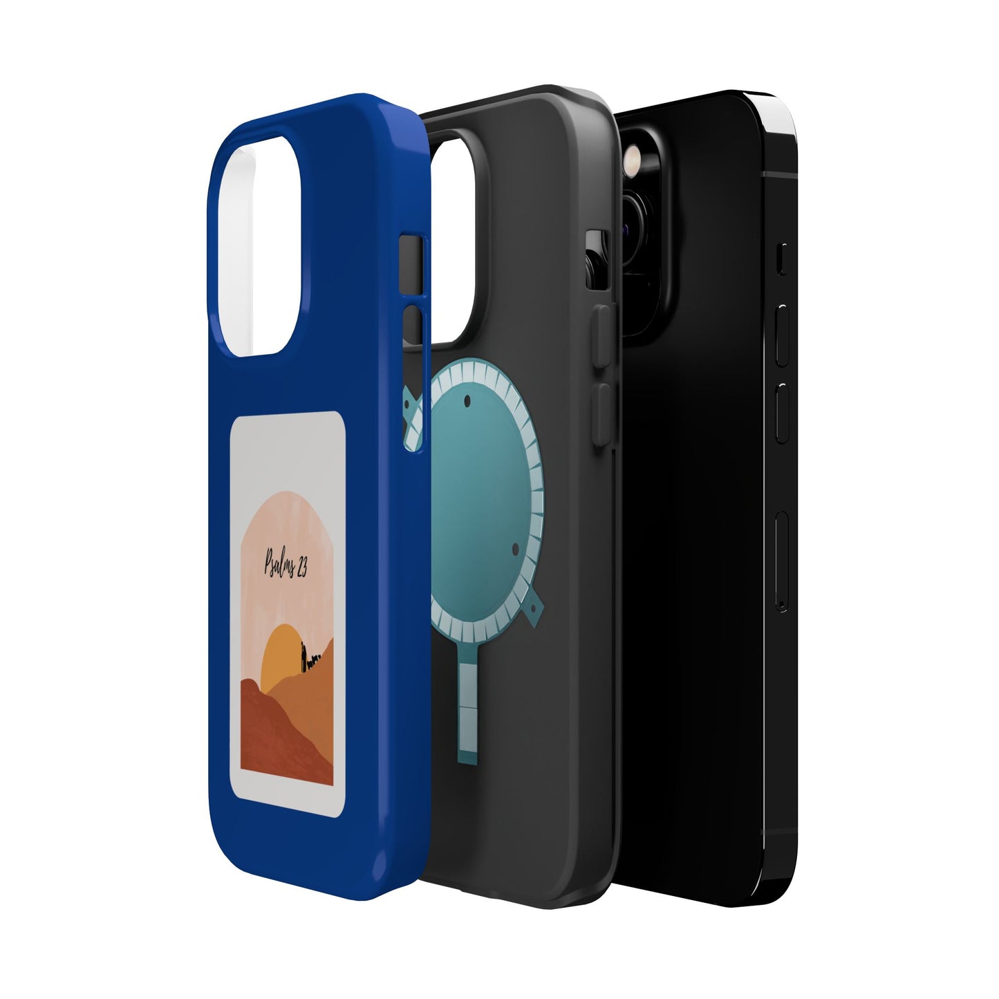 Dual-Layer Phone Case Inspired by Psalm 23 - #Darkblue