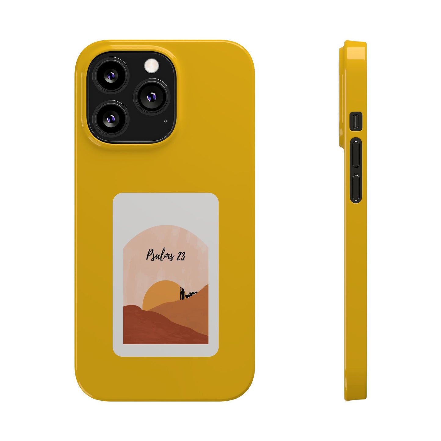 Dual-Layer Phone Case Inspired by Psalm 23 - #yellow