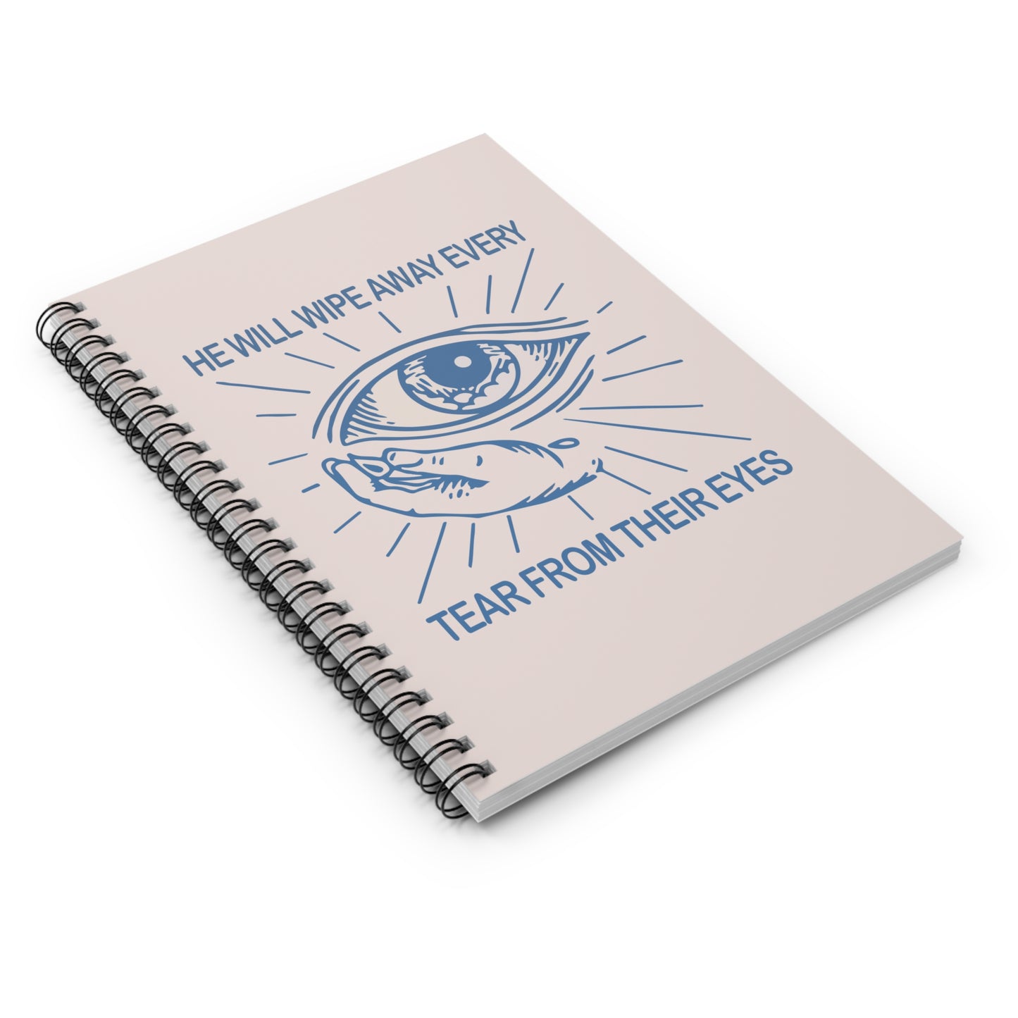 "Tear-Wiping Comfort Christian Spiral Notebook"