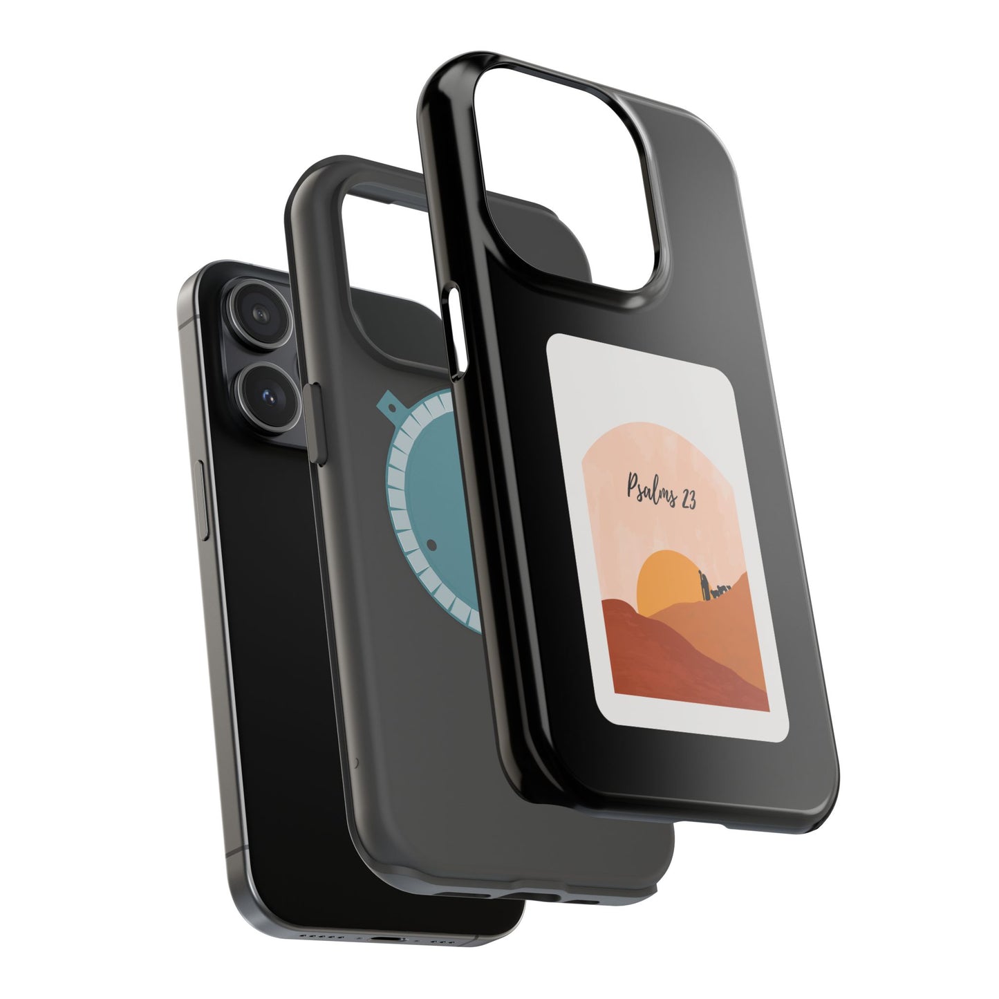 Dual-Layer Phone Case Inspired by Psalm 23 - #Black