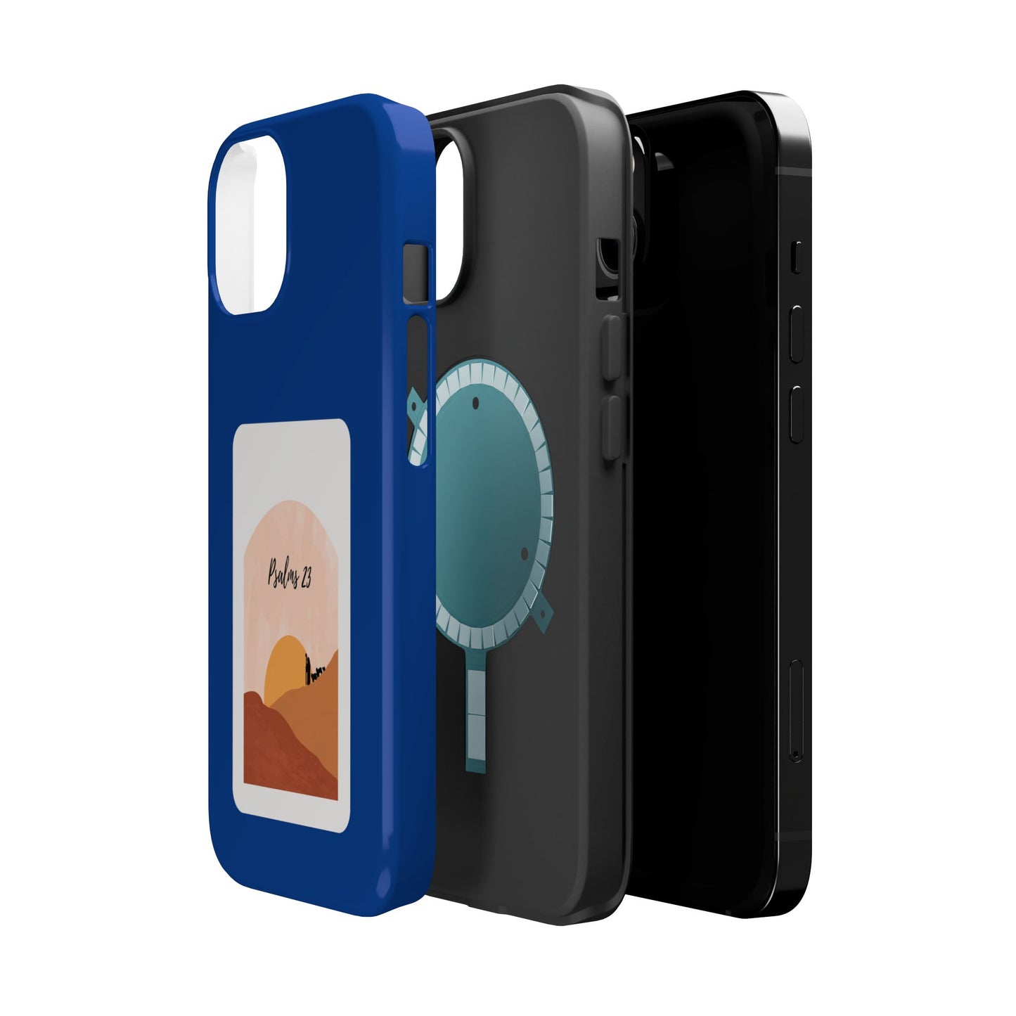 Dual-Layer Phone Case Inspired by Psalm 23 - #Darkblue