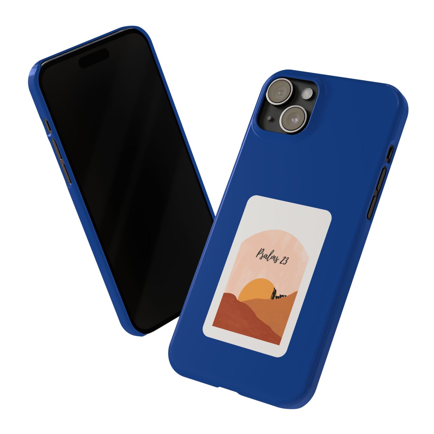 Dual-Layer Phone Case Inspired by Psalm 23 - #Darkblue