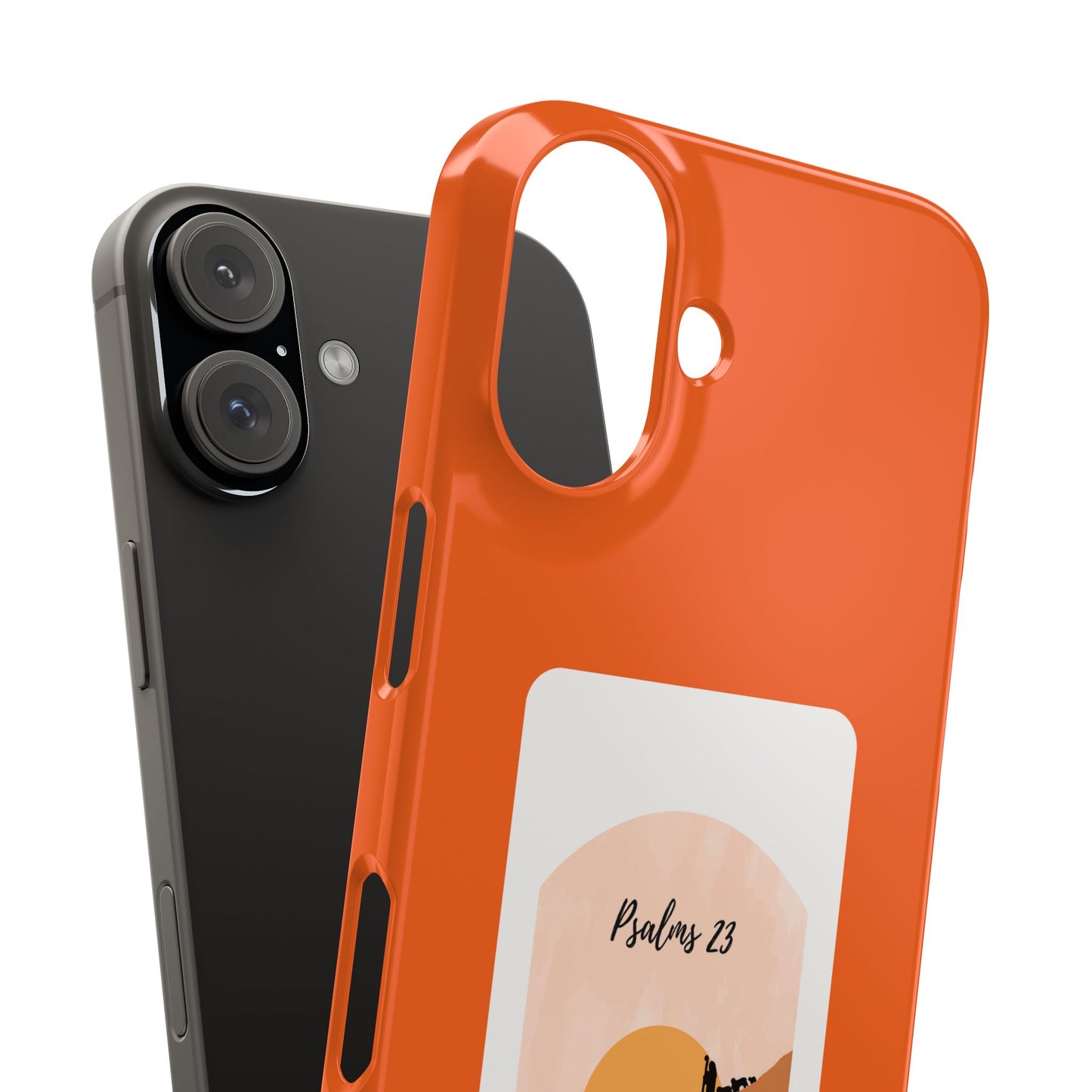 Dual-Layer Phone Case Inspired by Psalm 23 - #Orange