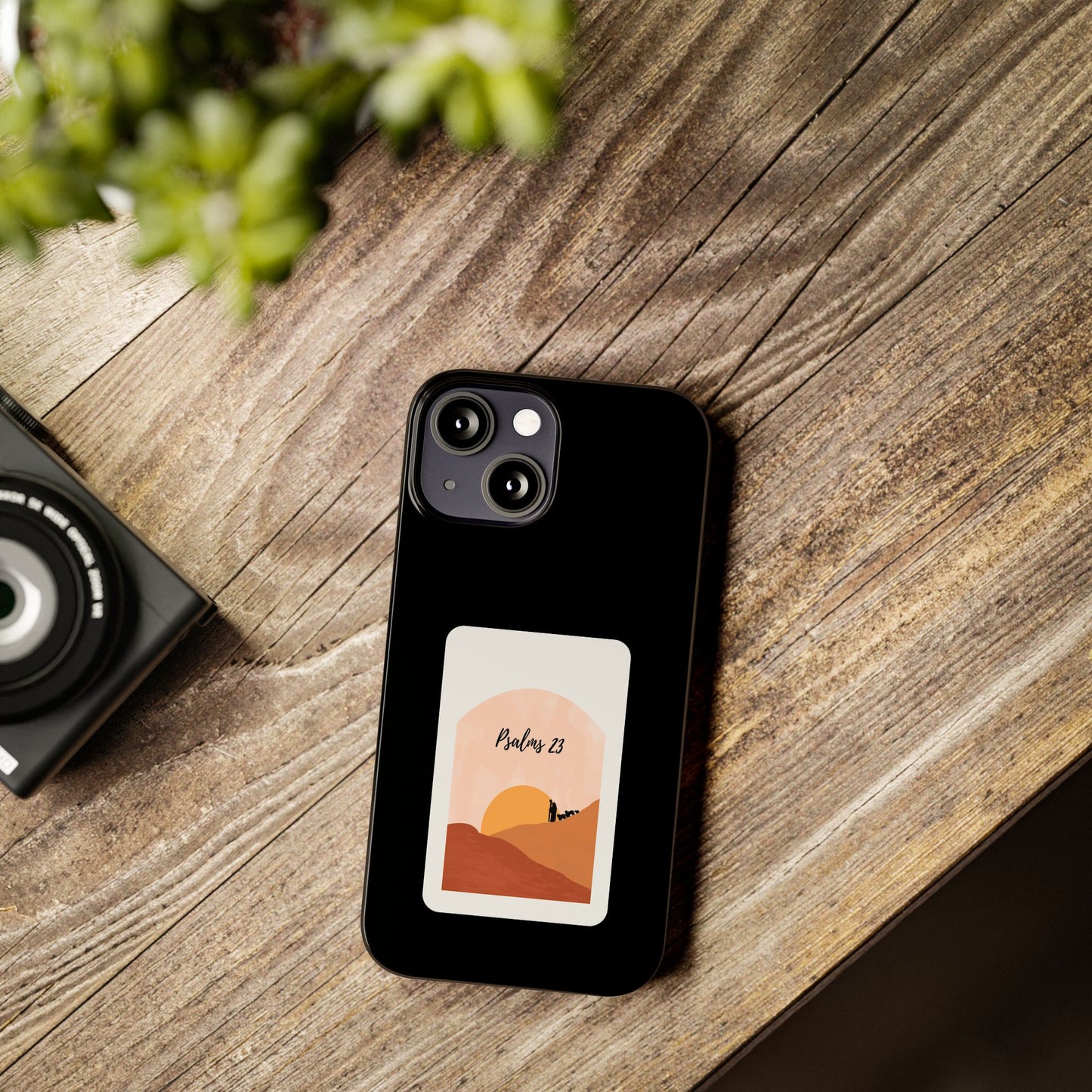 Dual-Layer Phone Case Inspired by Psalm 23 - #Black