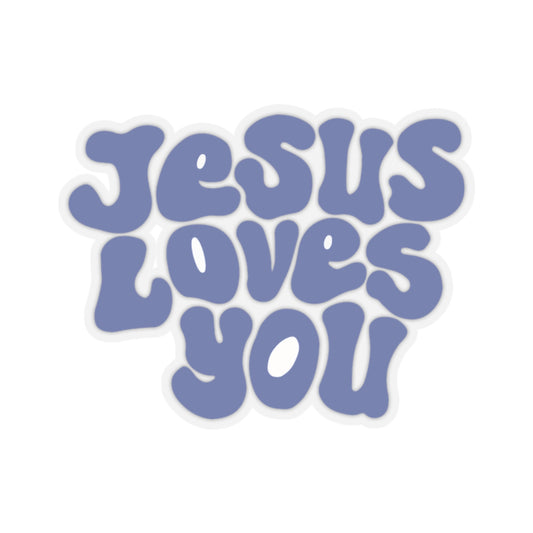 Jesus Loves You – Glossy Vinyl Sticker