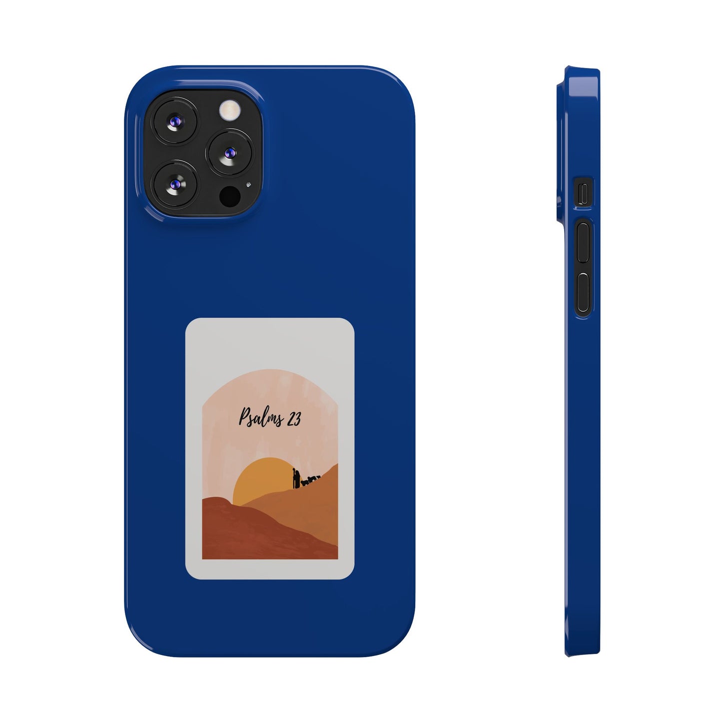 Dual-Layer Phone Case Inspired by Psalm 23 - #Darkblue