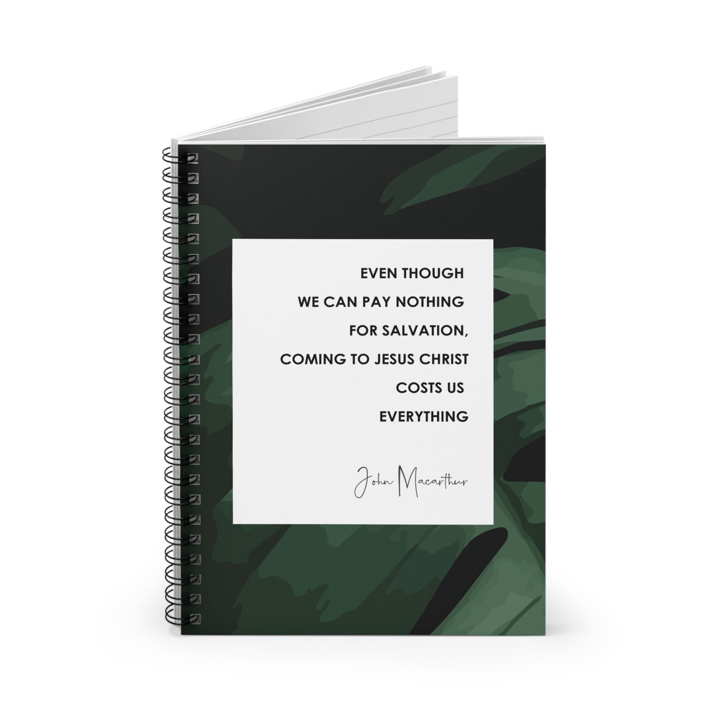 Faith-Inspired Spiral Notebook with John MacArthur Quote