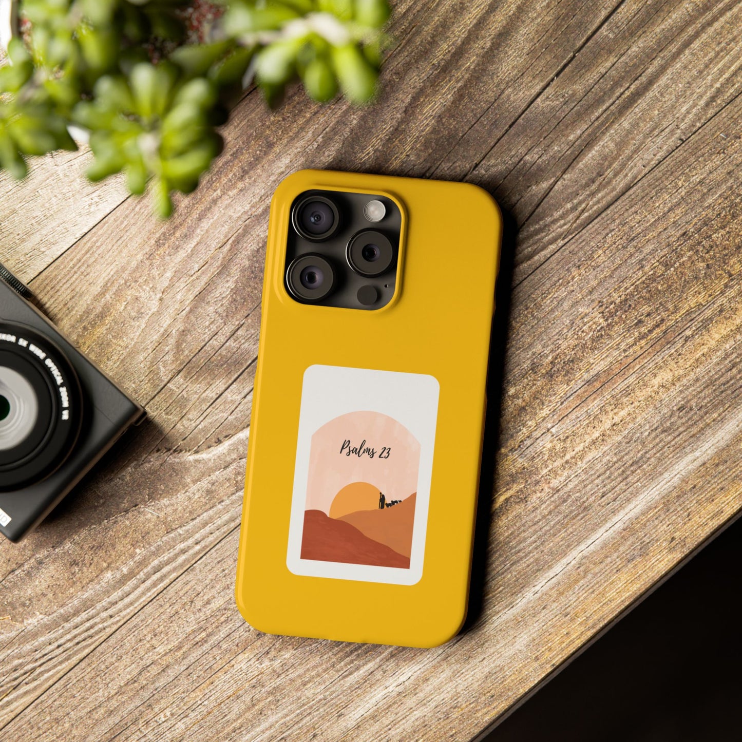 Dual-Layer Phone Case Inspired by Psalm 23 - #yellow