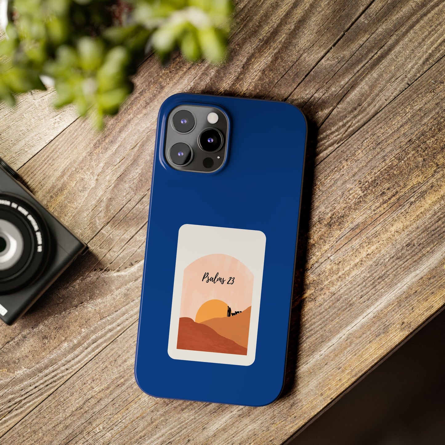 Dual-Layer Phone Case Inspired by Psalm 23 - #Darkblue