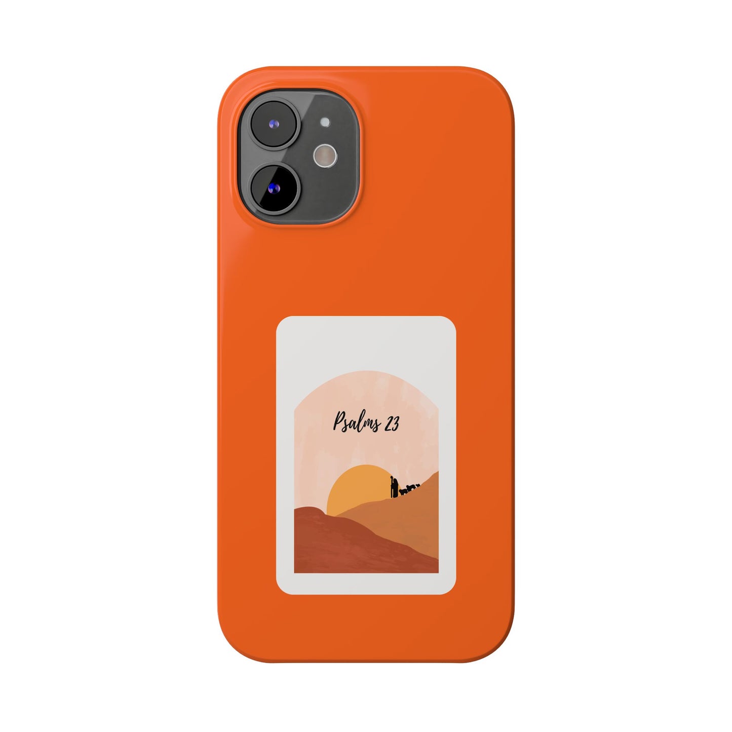 Dual-Layer Phone Case Inspired by Psalm 23 - #Orange