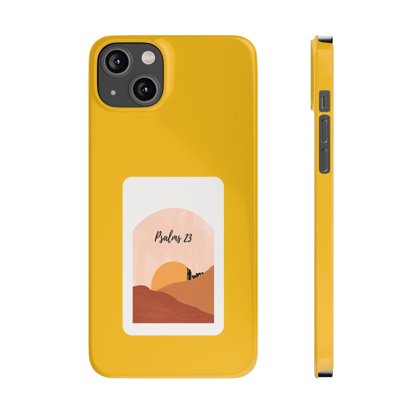 Dual-Layer Phone Case Inspired by Psalm 23 - #yellow