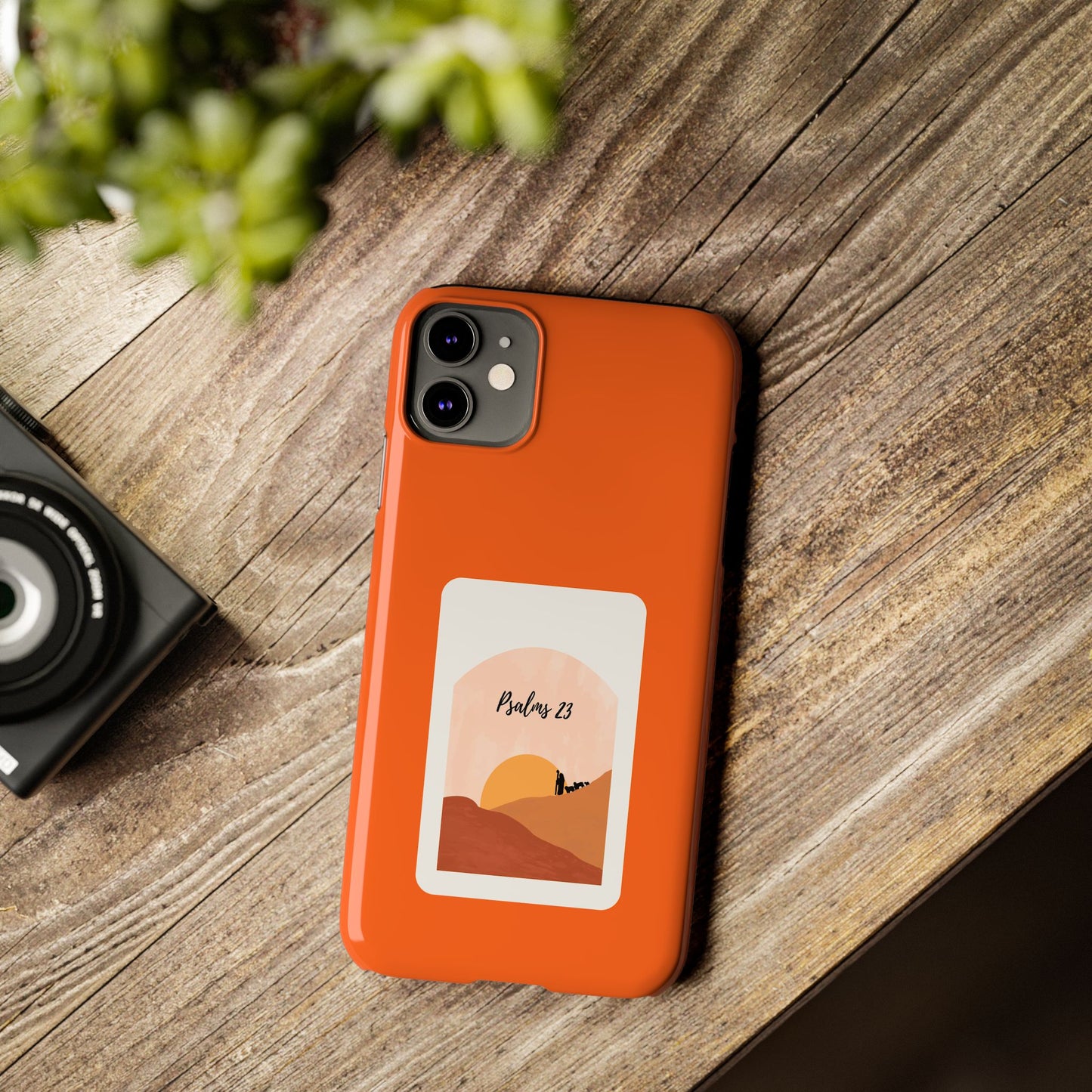 Dual-Layer Phone Case Inspired by Psalm 23 - #Orange