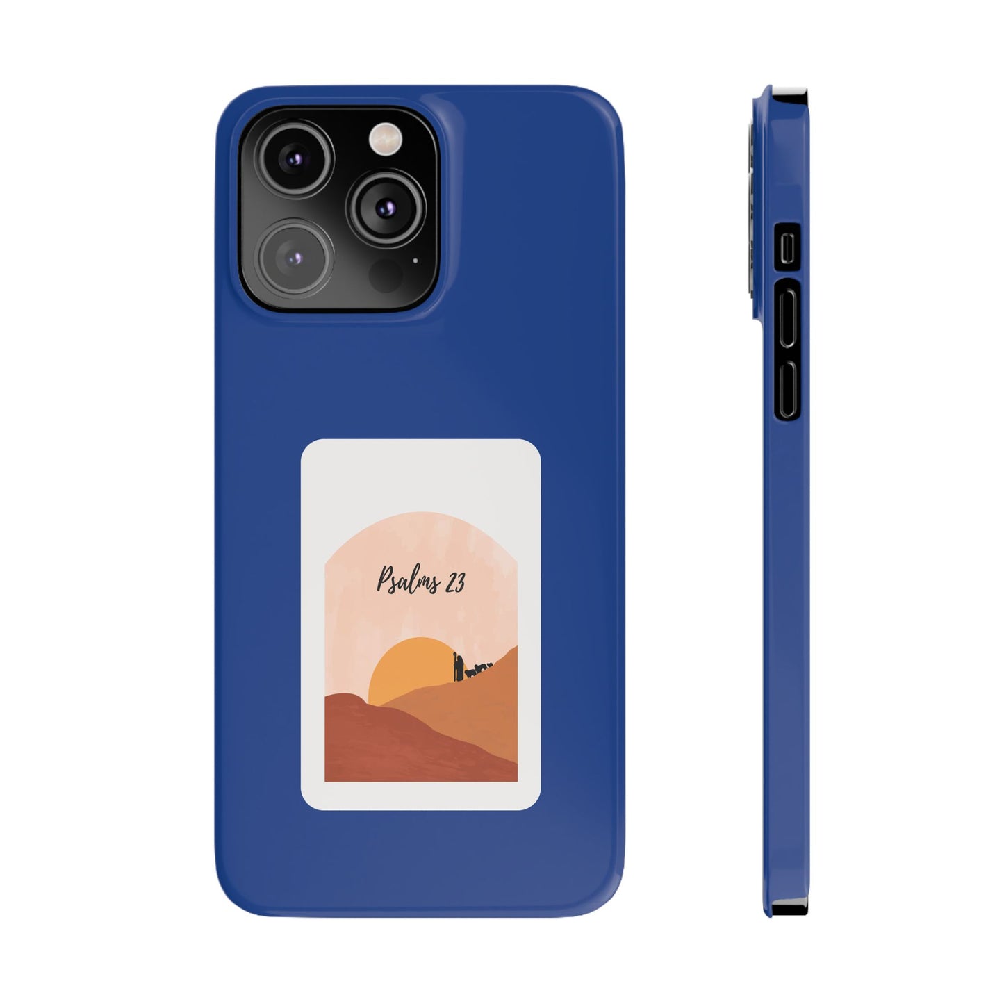 Dual-Layer Phone Case Inspired by Psalm 23 - #Darkblue