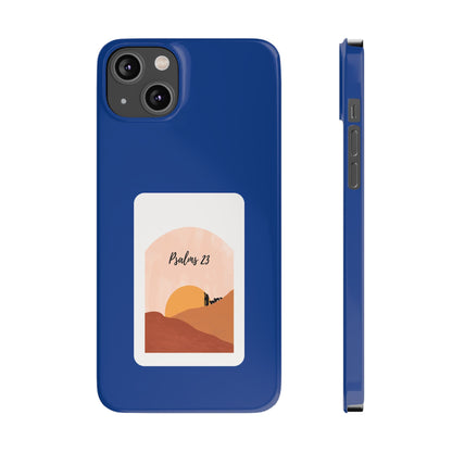 Dual-Layer Phone Case Inspired by Psalm 23 - #Darkblue