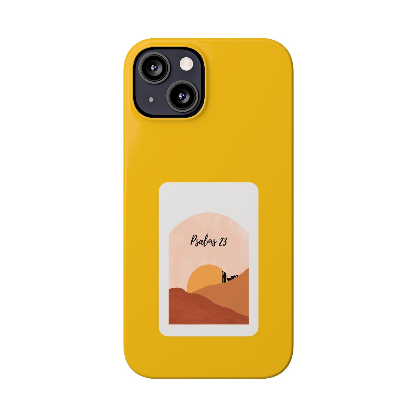 Dual-Layer Phone Case Inspired by Psalm 23 - #yellow