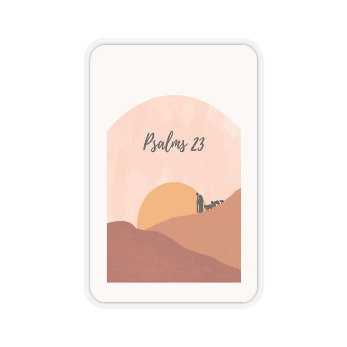 Psalms 23 Illustrated - Christian Sticker